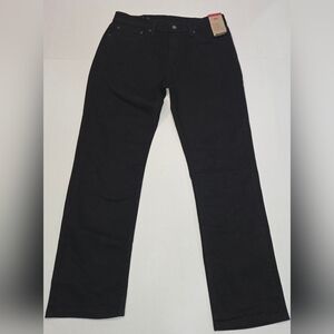 Levi's Men's Dark Black Straight Jeans